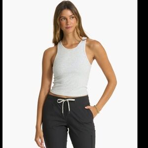 Vuori Plyo Ribbed Tank - Heather Gray
